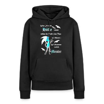 Hölle Teufel Satan Dämon gefallener Engel. - Frauen Premium Bio Hoodie - Schwarz - Vorne - Julia (174cm)