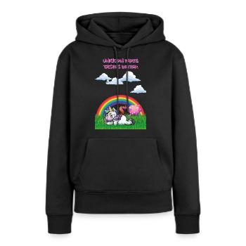 Les saveurs de pets de licorne ont un meilleur goût de pets de licorne - Sweat à capuche Premium bio Femme - noir - Devant - Julia (174cm)