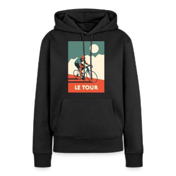 Die Tour - Vintage - Frauen Premium Bio Hoodie - Schwarz - Vorne - Julia (174cm)