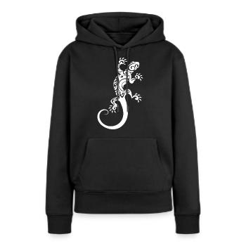 Salamander - Frauen Premium Bio Hoodie - Schwarz - Vorne - Julia (174cm)