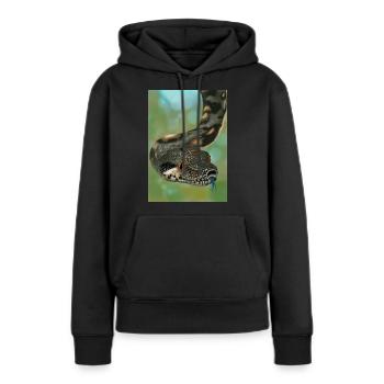 boa constrictor réaliste - Sweat à capuche Premium bio Femme - noir - Devant - Julia (174cm)