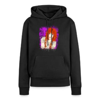 fünftes Element - Frauen Premium Bio Hoodie - Schwarz - Vorne - Julia (174cm)