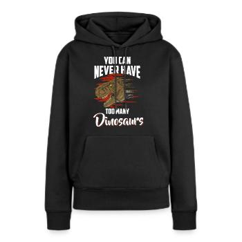 Urzeit Triceratops Fleischfresser Archäologie - Frauen Premium Bio Hoodie - Schwarz - Vorne - Julia (174cm)