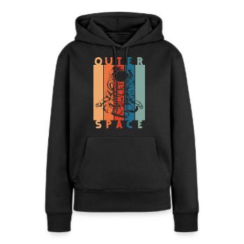 Système solaire de voyage dans l'espace de l'univers spatial - Sweat à capuche Premium bio Femme - noir - Devant - Julia (174cm)