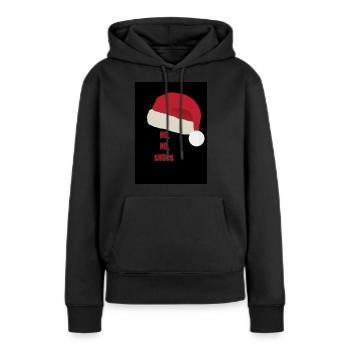 HO, HO, sHOes - Frauen Premium Bio Hoodie - Schwarz - Vorne - Julia (174cm)
