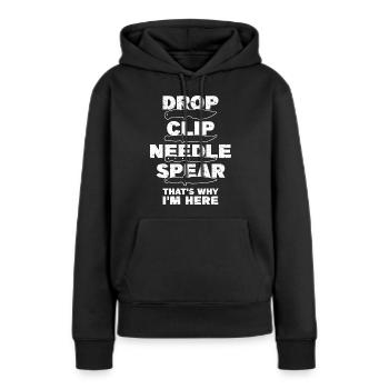 Messer Sammeln - Frauen Premium Bio Hoodie - Schwarz - Vorne - Julia (174cm)
