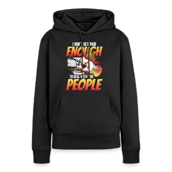Sarcasme Humour Misanthrope Ironie - Sweat à capuche Premium bio Femme - noir - Devant - Julia (174cm)