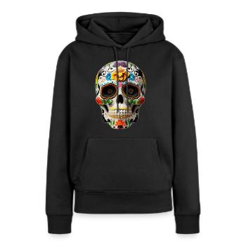 Sugar Skull Skull | Skull | Skull - Women’s Premium Organic Hoodie - black - Front - Julia (174cm)