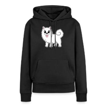 Samoyède Chien Races Chiens Chiens - Sweat à capuche Premium bio Femme - noir - Devant - Julia (174cm)