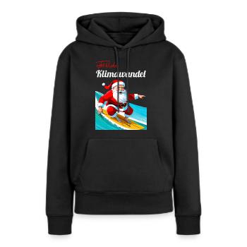 Fröhlichen Klimawandel - Frauen Premium Bio Hoodie - Schwarz - Vorne - Julia (174cm)