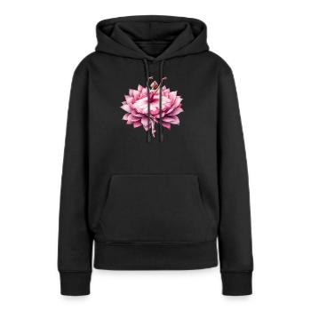 Danseuse de ballet avec tutu - Sweat à capuche Premium bio Femme - noir - Devant - Julia (174cm)