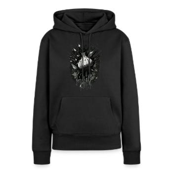 Knoblauch - Frauen Premium Bio Hoodie - Schwarz - Vorne - Julia (174cm)