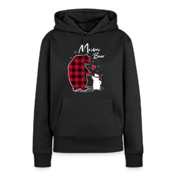 Mum Bear - Women’s Premium Organic Hoodie - black - Front - Julia (174cm)