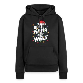 Beste Mama der Welt. Für Mama zu Weihnachten - Frauen Premium Bio Hoodie - Schwarz - Vorne - Julia (174cm)