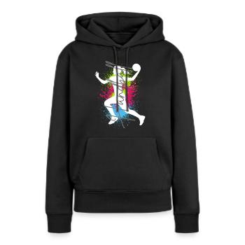 Handballerin Handball Frau Sport Handballspielerin - Frauen Premium Bio Hoodie - Schwarz - Vorne - Julia (174cm)