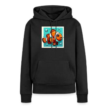 Clownfisch - Frauen Premium Bio Hoodie - Schwarz - Vorne - Julia (174cm)