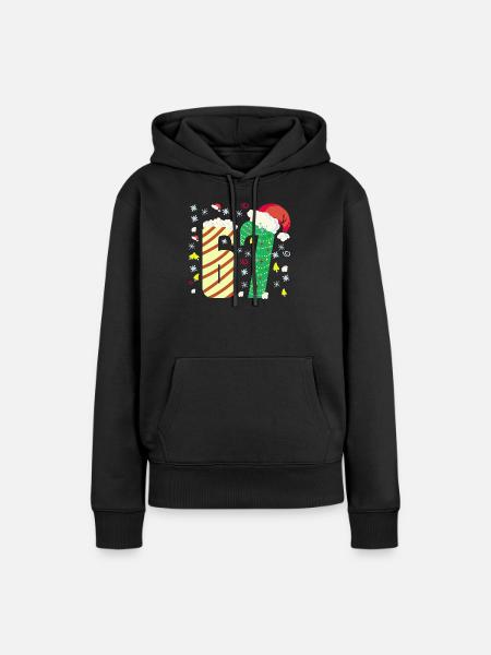 67 Christmas  - Dame Premium hoodie, økologisk bomuld - sort