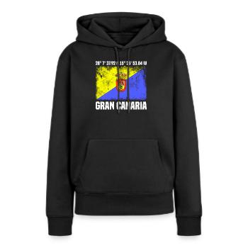 Inseltrip Gran Canaria - Frauen Premium Bio Hoodie - Schwarz - Vorne - Julia (174cm)
