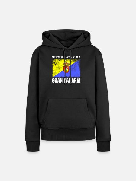 Inseltrip Gran Canaria - Frauen Premium Bio Hoodie - Schwarz