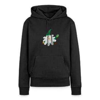 Zwerg Gnom - Frauen Premium Bio Hoodie - Schwarz - Vorne - Julia (174cm)