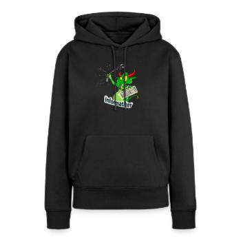 Informaticien - Sweat à capuche Premium bio Femme - noir - Devant - Julia (174cm)