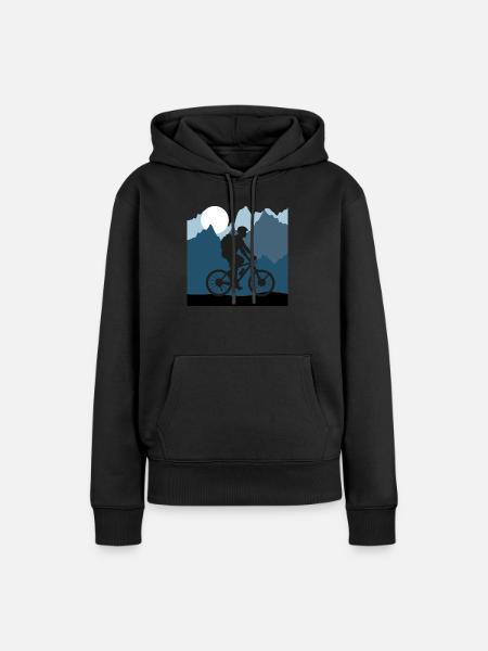 Bike Biking Fahrrad Velo Cycling - Frauen Premium Bio Hoodie - Schwarz