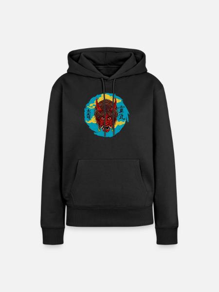 The Devil At Night - Frauen Premium Bio Hoodie - Schwarz