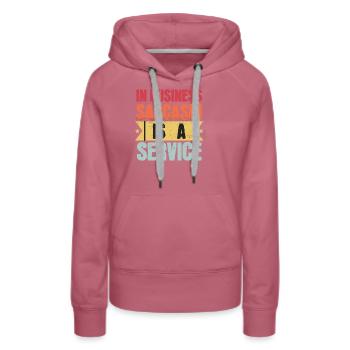 Citation de travail de mème de service de sarcasme drôle - Sweat à capuche Premium bio Femme - mauve - Devant - Isabella (175cm)