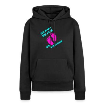 100 wunschkind 002 - Frauen Premium Bio Hoodie - Schwarz - Vorne - Julia (174cm)