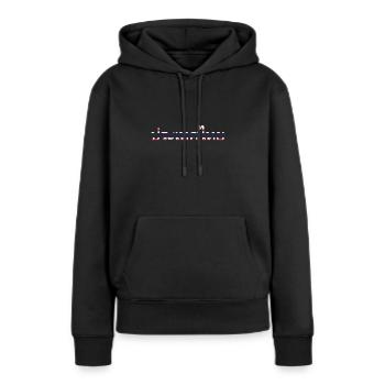 Thailand - in Thai und Landesfarben - Frauen Premium Bio Hoodie - Schwarz - Vorne - Julia (174cm)