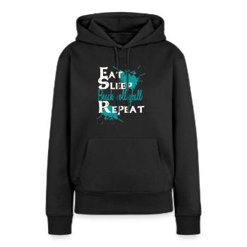 beach-volley - Sweat à capuche Premium bio Femme - noir - Devant - Julia (174cm)