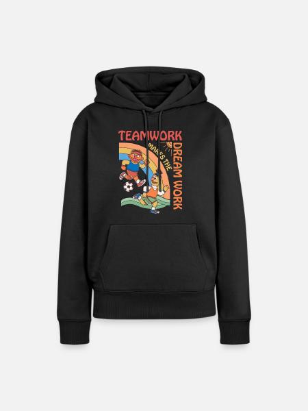 Sesame Street Design Teamwork Met Ernie En Bert - Vrouwen Premium Bio hoodie - zwart