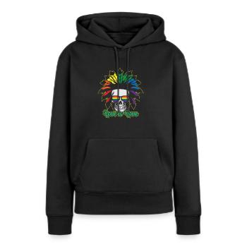 Gay Love Gay Gay Pride Cadeau Pride - Sweat à capuche Premium bio Femme - noir - Devant - Julia (174cm)