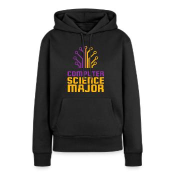 computer - Women’s Premium Organic Hoodie - black - Front - Julia (174cm)