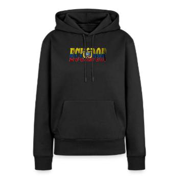 Ecuador - Frauen Premium Bio Hoodie - Schwarz - Vorne - Julia (174cm)