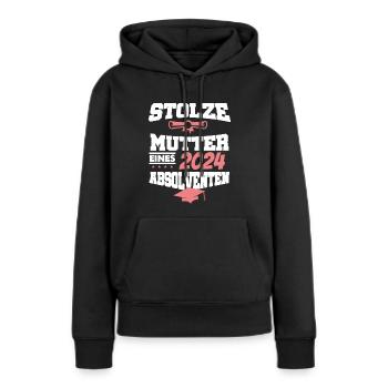 Absolvent Student Sponsion Graduate stolze Mutter - Frauen Premium Bio Hoodie - Schwarz - Vorne - Julia (174cm)
