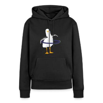 Mignon mouette hurler mature mature - Sweat à capuche Premium bio Femme - noir - Devant - Julia (174cm)