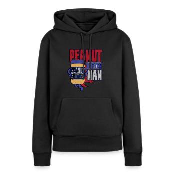Peanut Butter Man - Frauen Premium Bio Hoodie - Schwarz - Vorne - Julia (174cm)