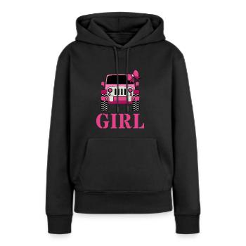 Off Road Girl - Frauen Premium Bio Hoodie - Schwarz - Vorne - Julia (174cm)