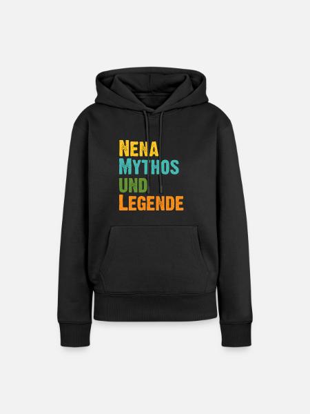 Nena Verena . Frau Mythos und Legende - Frauen Premium Bio Hoodie - Schwarz