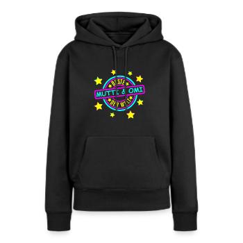 Beste Mutti Omi - Frauen Premium Bio Hoodie - Schwarz - Vorne - Julia (174cm)