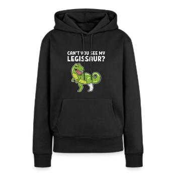 Gebrochenes Bein - Frauen Premium Bio Hoodie - Schwarz - Vorne - Julia (174cm)