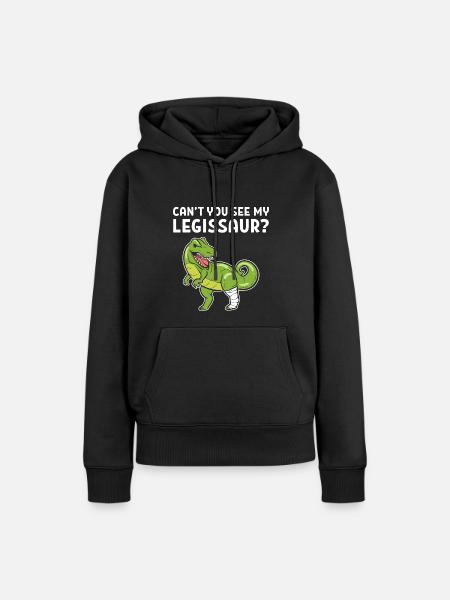 Gebrochenes Bein - Frauen Premium Bio Hoodie - Schwarz