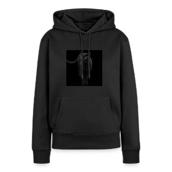 Chat noir Chat Chat Noir Chat Cadeau - Sweat à capuche Premium bio Femme - noir - Devant - Julia (174cm)