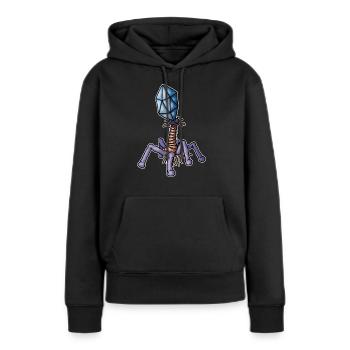 Virus Bacteriophage - Frauen Premium Bio Hoodie - Schwarz - Vorne - Julia (174cm)