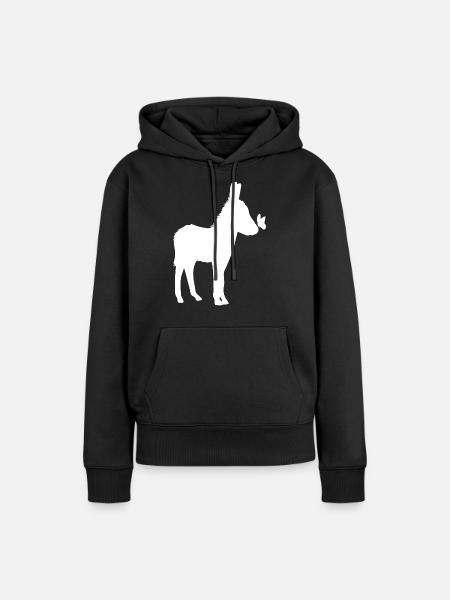 Donkey Esel - Frauen Premium Bio Hoodie - Schwarz
