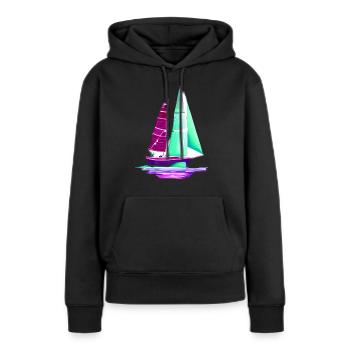 Segeln Segelsport Segelboot Segler Segelschiff - Frauen Premium Bio Hoodie - Schwarz - Vorne - Julia (174cm)