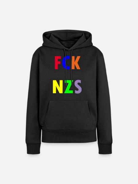 FCK NZS - Frauen Premium Bio Hoodie - Schwarz