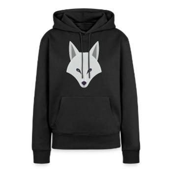 STILISIERTER SANDFUCHS - Frauen Premium Bio Hoodie - Schwarz - Vorne - Julia (174cm)
