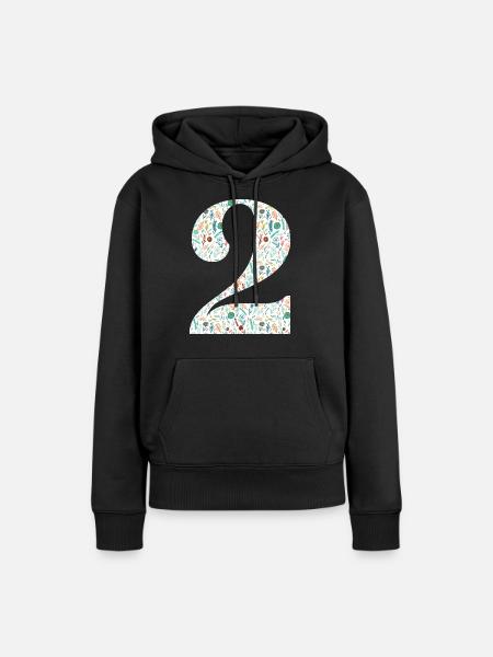 2. Florales Jubiläum - Frauen Premium Bio Hoodie - Schwarz